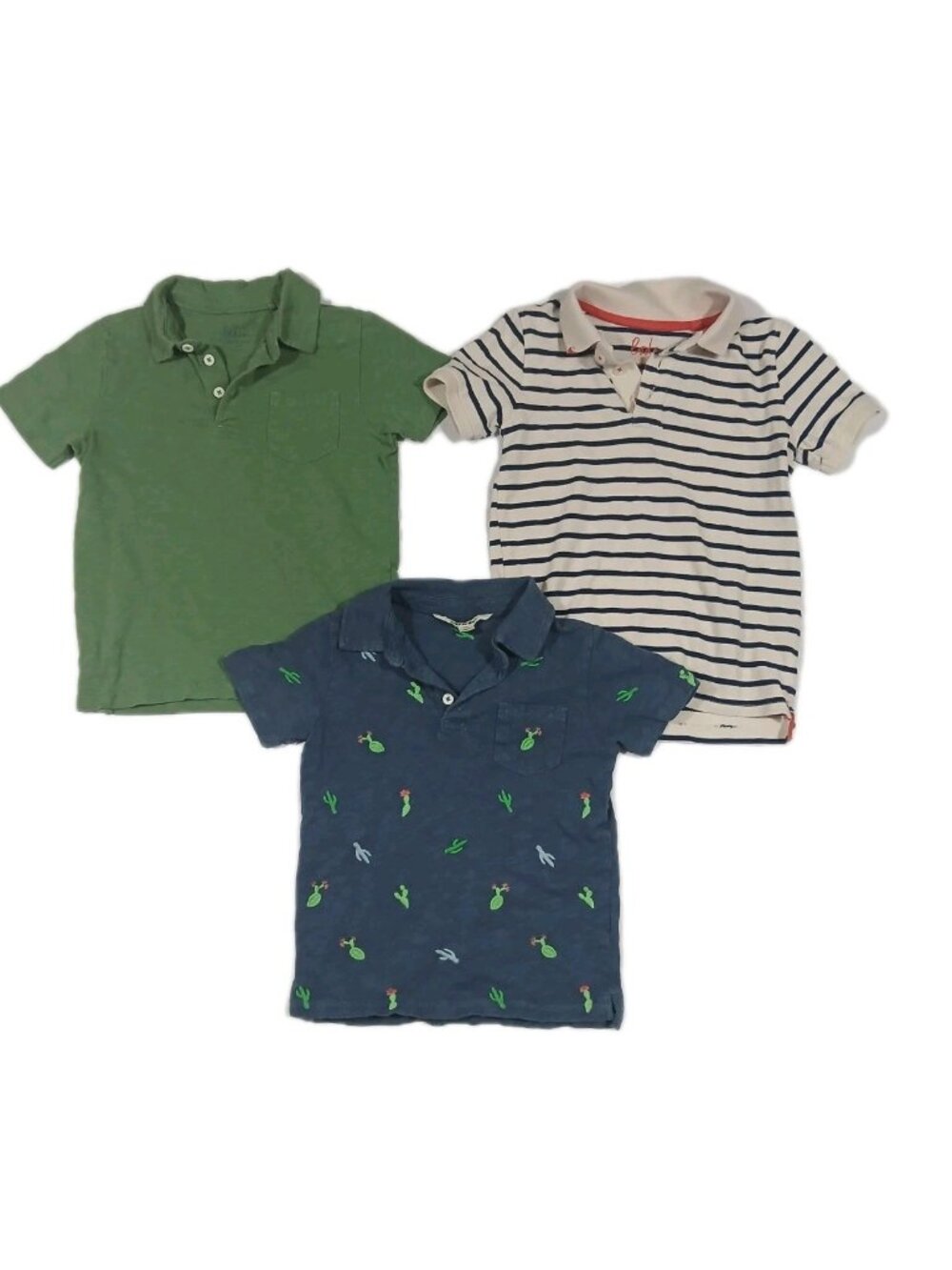 Lot of 3 Mini Boden Pique Polo Shirts